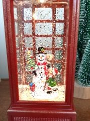 Telefon Kulübesi Işıklı Müzikli Kar Küresi Gece Lambası