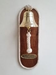 Ahşap Kaideli Pirinç Duvar Çanı (Güverte Çanı)