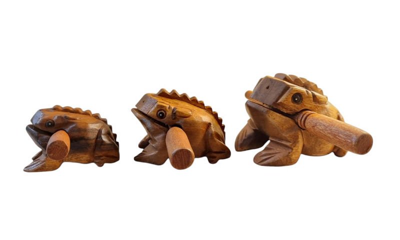 Ahşap Perküsyon Kurbağa Seti