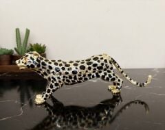 Swarovski Taşlı Leopar Biblo Kutu