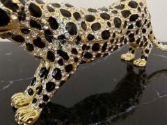 Swarovski Taşlı Leopar Biblo Kutu