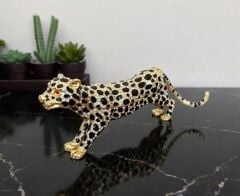 Swarovski Taşlı Leopar Biblo Kutu