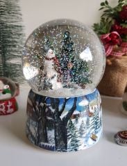 Kardan Adam ve Çocuklar Kar Küresi