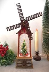 Işıklı ve Müzikli Yel Değirmeni Yılbaşı Kar Küresi