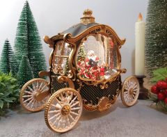 Işıklı ve Müzikli Bal Kabağı Arabası Kar Küresi