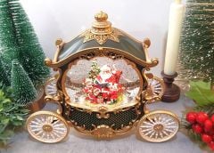 Işıklı ve Müzikli Bal Kabağı Arabası Kar Küresi