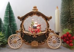 Işıklı ve Müzikli Bal Kabağı Arabası Kar Küresi