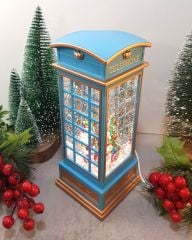 Telefon Kulübesi Işıklı Müzikli Kar Küresi Gece Lambası