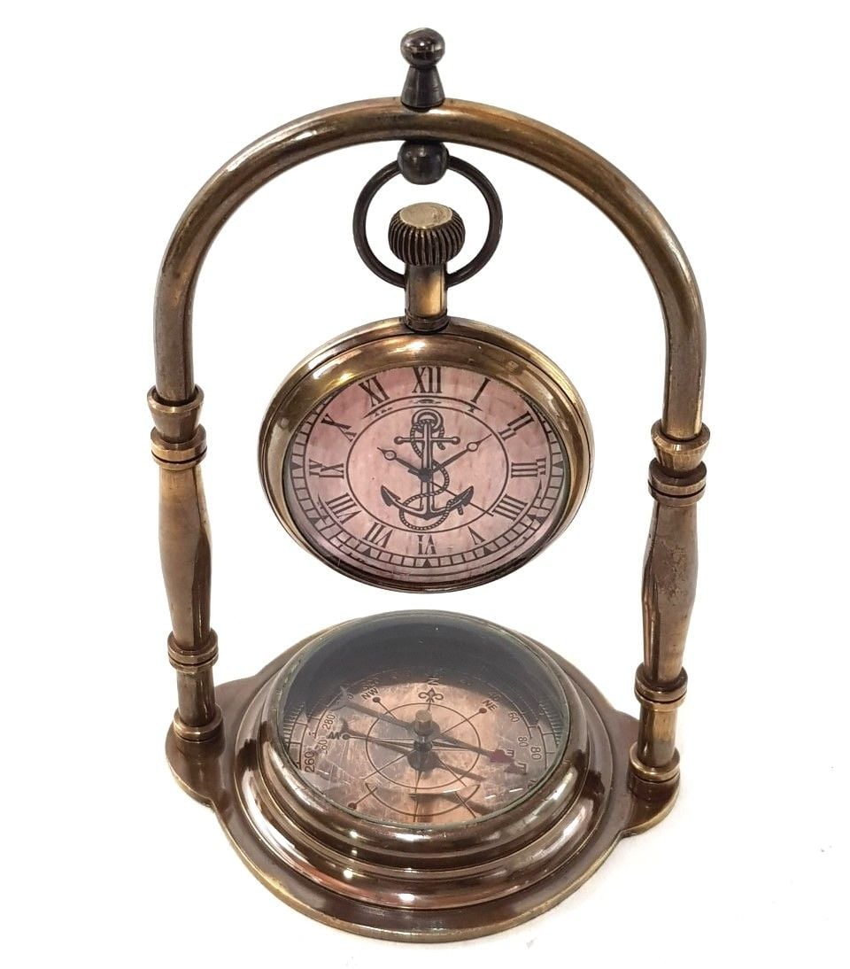 Bronz Pusula ve Masa Saati