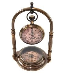 Bronz Pusula ve Masa Saati