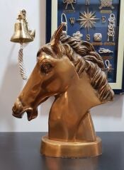 Dekoratif Pirinç At Başı Biblo