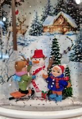 Kardan Adam Işıklı ve Müzikli Kar Küresi