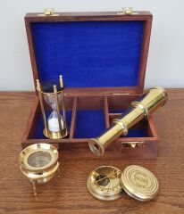 Pusula, Dürbün, Kum Saati ve Büyüteç Set