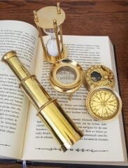 Pusula, Dürbün, Kum Saati ve Büyüteç Set