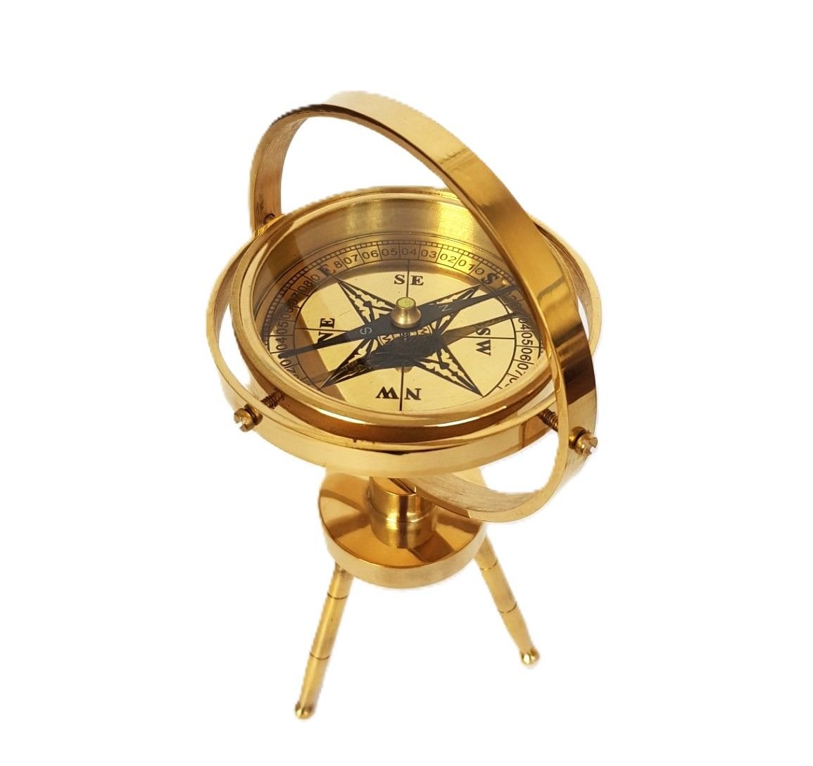 Pirinç Gemici Pusula (oynar standlı)