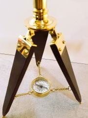 Tripot Ayaklı Pusulalı Pirinç Dürbün