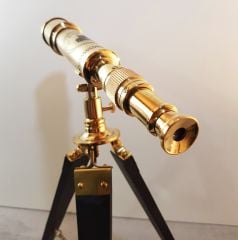 Tripot Ayaklı Pusulalı Pirinç Dürbün