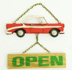 Chevrolet Maketli ''Open-Closed'' Kapı Askısı