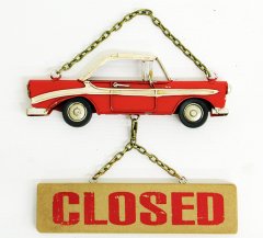 Chevrolet Maketli ''Open-Closed'' Kapı Askısı