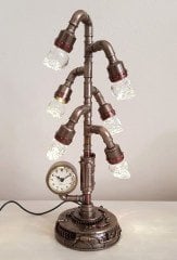 Steampunk Masa Saati ve Lamba