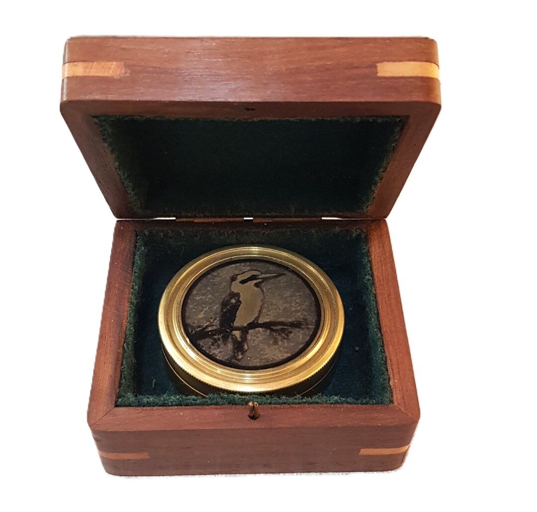 Ahşap Kutulu Pirinç Pusula (Yalıçapkını)