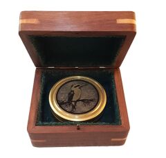 Ahşap Kutulu Pirinç Pusula (Yalıçapkını)