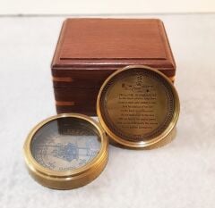 Ahşap Kutulu Pirinç Pusula (Yalıçapkını)