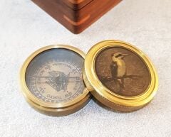 Ahşap Kutulu Pirinç Pusula (Yalıçapkını)