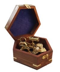 Ahşap Kutulu Sextant