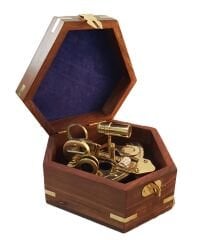 Ahşap Kutulu Sextant