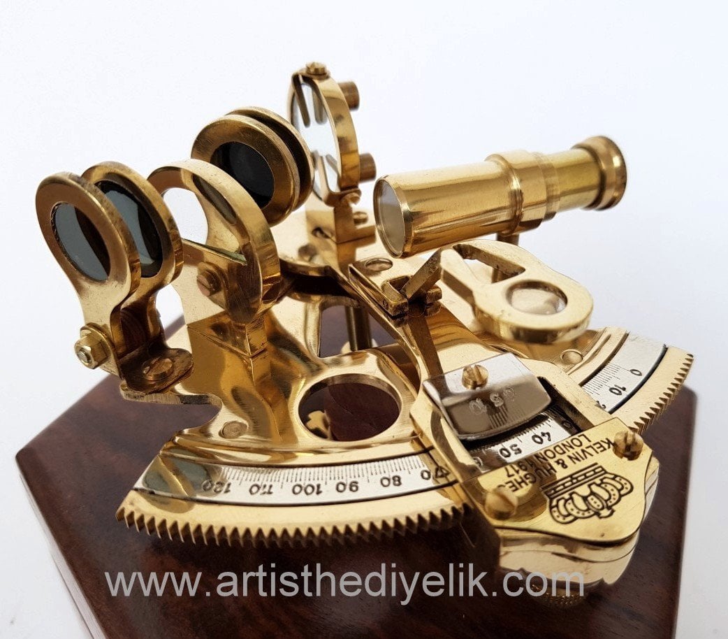 Ahşap Kutulu Sextant