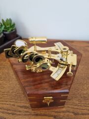 Ahşap Kutulu Pirinç Sextant