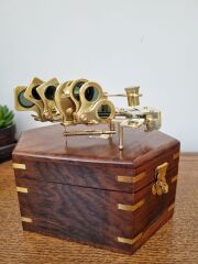 Ahşap Kutulu Pirinç Sextant