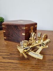 Ahşap Kutulu Pirinç Sextant