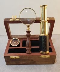 Pusula Dürbün Büyüteç Set