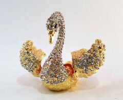 Swarovski Taşlı Kuğu Biblo