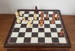Ahşap Ceviz Satranç Takımı (38 cm)