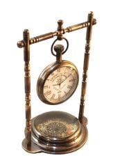 Bronz Pusula ve Masa Saati