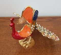 Tavuskuşu Biblo Swarovski Taşlı Kutu