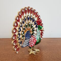 Swarovski taşlı tavuskuşu biblo