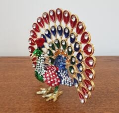 Swarovski Taşlı Tavuskuşu Biblo