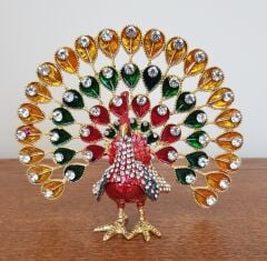 Swarovski taşlı tavuskuşu biblo