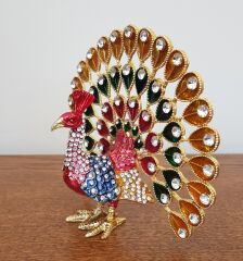 Swarovski taşlı tavuskuşu biblo