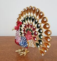 Swarovski taşlı tavuskuşu biblo