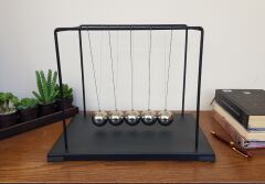 Dev Boy Siyah Newton Beşiği Denge Topları