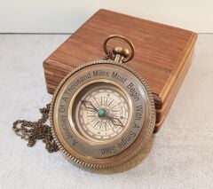 Ahşap Kutulu Antik Pusula