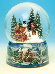 Büyük ışıklı Kar küresi müzik kutusu