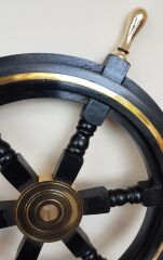 Pirinç Aksesuarlı Ahşap Dümen