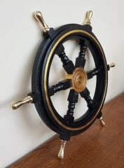 Pirinç Aksesuarlı Ahşap Dümen