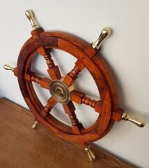 Pirinç Aksesuarlı Ahşap Dümen